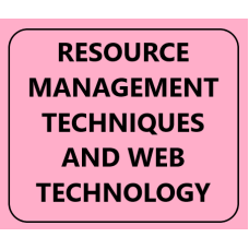 Resource Management Techniques And Web Technology by Mr.R.Bala Murugan
