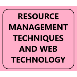 Resource Management Techniques And Web Technology by Mr.R.Bala Murugan