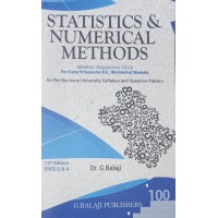 Statistics & Numerical Methods by Dr.G.Balaji