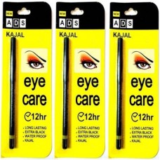ADS Eyecare Kajal Pencil 12 Hour Extra Black Long Lasting Water Proof Kajal