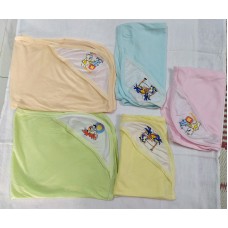 Baby Inn 100% Soft Cotton Baby's Hooded Towel - Light Green