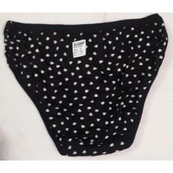 Women's Printed Life Style Lingerie Panties - L Size - Black