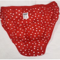 Women's Printed Life Style Lingerie Panties - L Size - Red