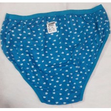 Women's Printed Life Style Lingerie Panties - XL Size - Blue