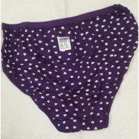Women's Printed Life Style Lingerie Panties - L Size - Violet