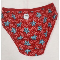 Women's Printed Life Style Lingerie Panties - M Size - Red